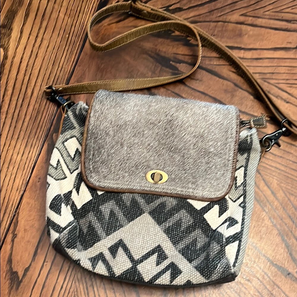 Boutique Myra Bag Gray and Tan Women's Bag - crossbody or backpack